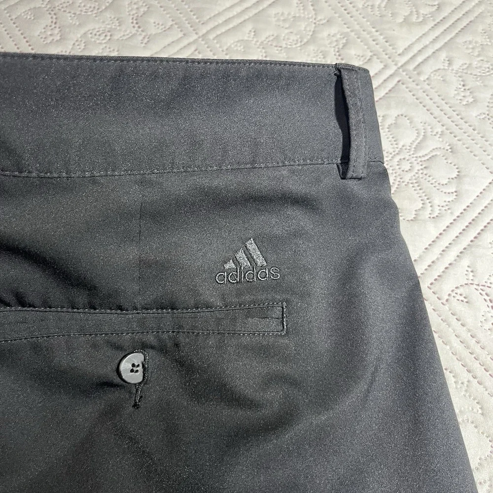 Adidas Golf Shorts Mens Black Climalite Flat Front Performance‎ Size 42